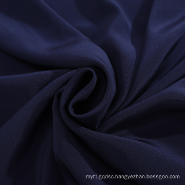 Wholesale Custom 23MM 112CM Dark Blue Heavy Silk CDC Fabric 100% Silk Crepe De Chine fabric